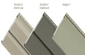 double dutch five inch gray siding, double six inch clapboard siding, single seven inch siding Weather Tite Exteriors Rapid City Sd