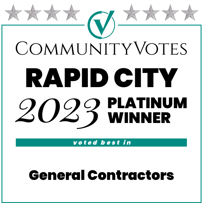 Winners badge Rapid City 2023 platinum general contractors