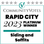 Winners badge Rapid City 2023 platinum siding and soffits