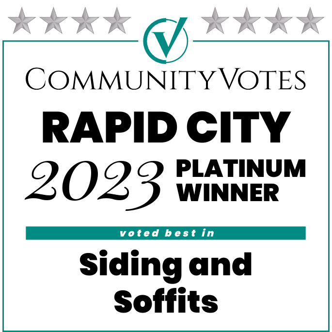 Winners badge Rapid City 2023 platinum siding and soffits