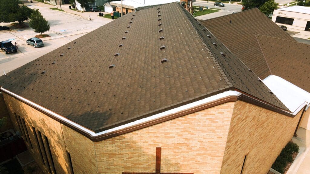 Euroshield roof installed on a church in Spearfish SD by Weather Tite Exteriors