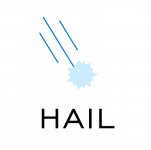 Weathertite ICONS COLOR-06 light blue snowflake icon above the word hail